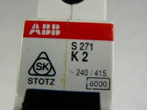CIRCUIT BREAKER SINGLE POLE ABB S271-K2