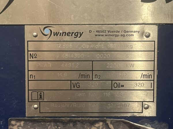 Multiplicadora WINERGY PEAB 4435.2 i:112.885 V90